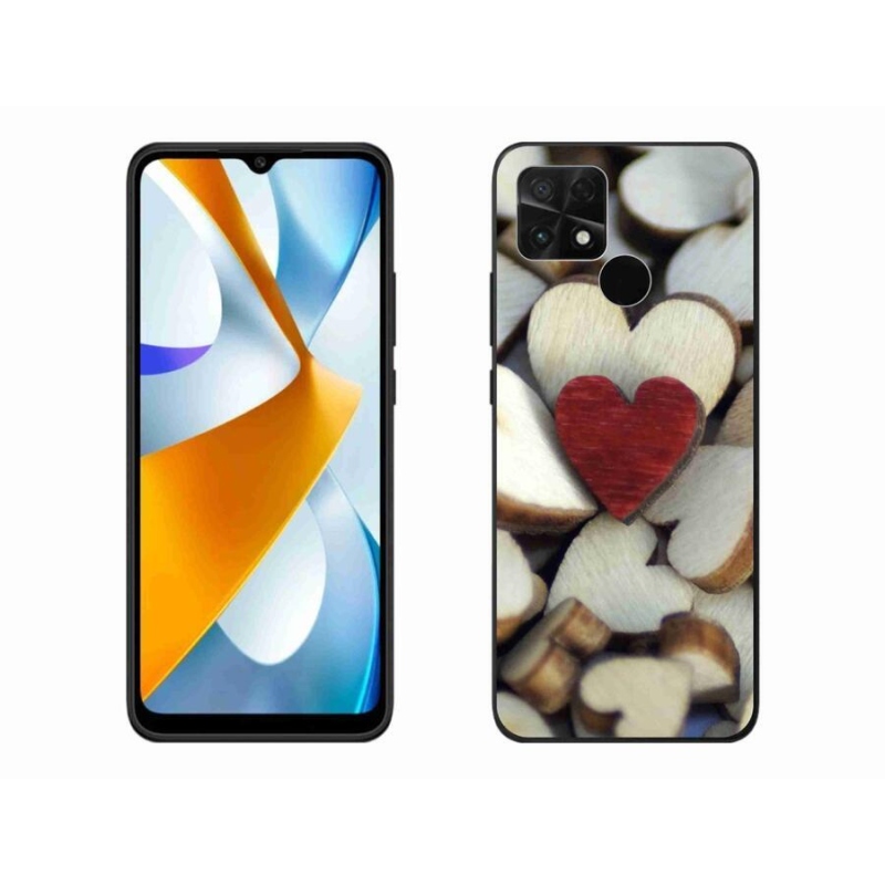 Gél borítás mmCase a Xiaomi Poco C40 készülékhez - gravírozott piros szív