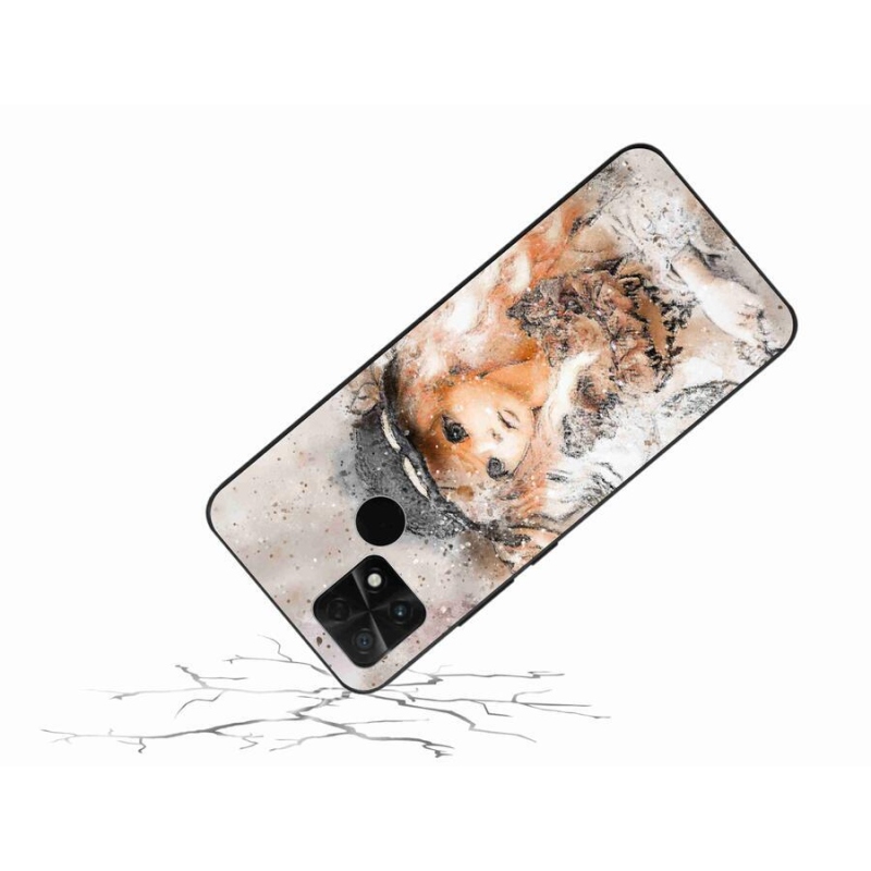 Gél borító mmCase a Xiaomi Poco C40-hez - lány kalapban