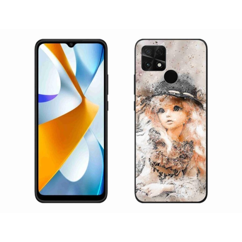 Gél borító mmCase a Xiaomi Poco C40-hez - lány kalapban