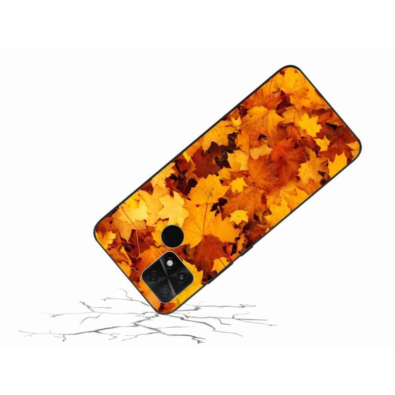 Gél borítás mmCase a Xiaomi Poco C40 készülékhez - juharlevelek