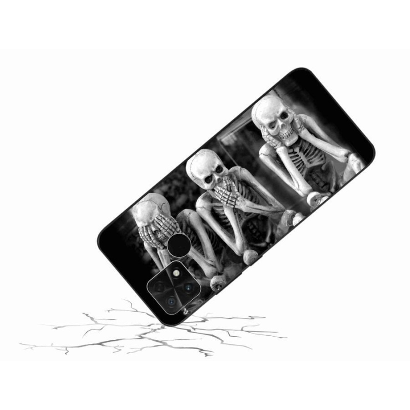 Gél borító mmCase a Xiaomi Poco C40-hez - csontvázak
