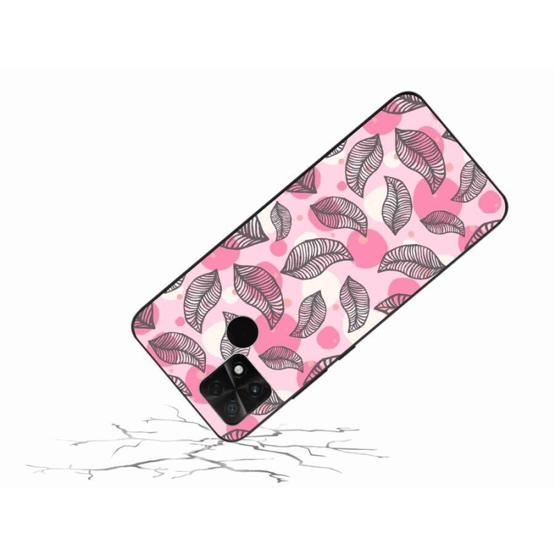 Gél borító mmCase a Xiaomi Poco C40 készülékhez - rajzfilmes hulló levelek