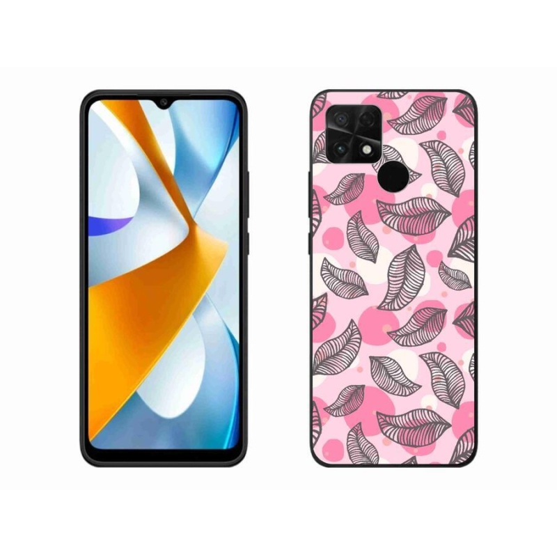 Gél borító mmCase a Xiaomi Poco C40 készülékhez - rajzfilmes hulló levelek