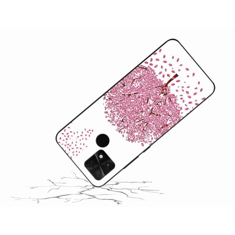 Gél borító mmCase a Xiaomi Poco C40 készülékhez - rajzfilmfa levelekkel