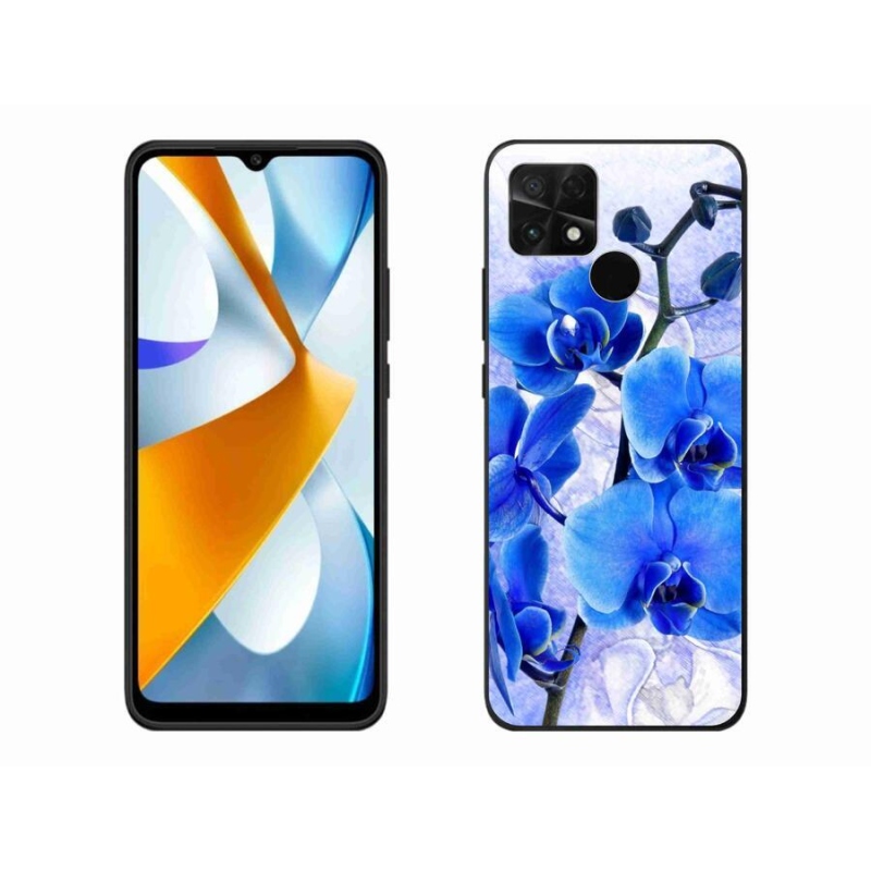 Gél borító mmCase a Xiaomi Poco C40 készülékhez - kék virágok