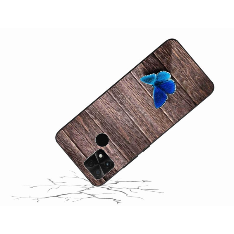 Gél borítás mmCase a Xiaomi Poco C40 készülékhez - kék pillangó 1