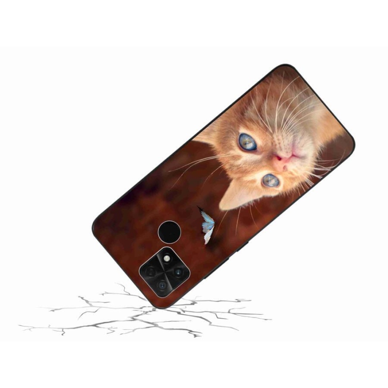 Gél borítás mmCase a Xiaomi Poco C40 készülékhez - pillangó és cica