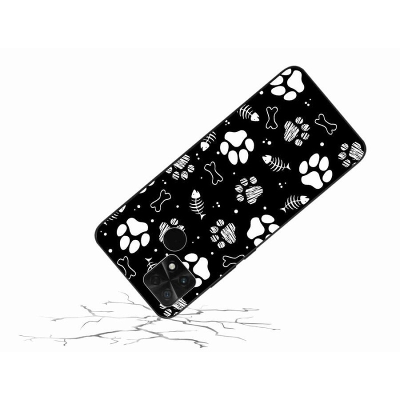 Gél borítás mmCase a Xiaomi Poco C40 készülékhez - kutyamancsok