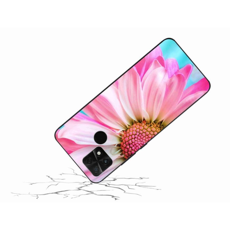 Gél borítás mmCase a Xiaomi Poco C40 készülékhez - rózsaszín virág