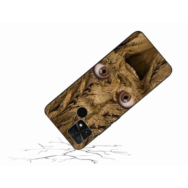 Gél borítás mmCase a Xiaomi Poco C40 készülékhez - vidám fa szemekkel