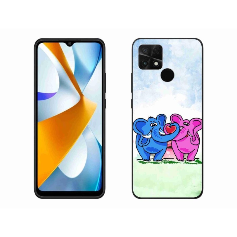 Gél borítás mmCase a Xiaomi Poco C40 készülékhez - szerelmes elefántok