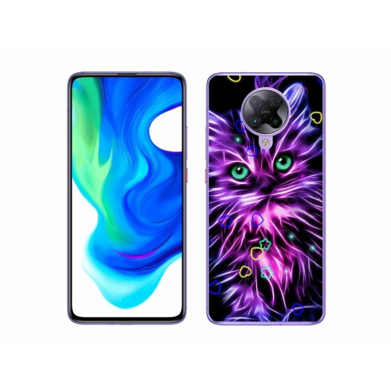 Gél borítás mmCase a Xiaomi Poco F2 Pro számára - absztrakt macska