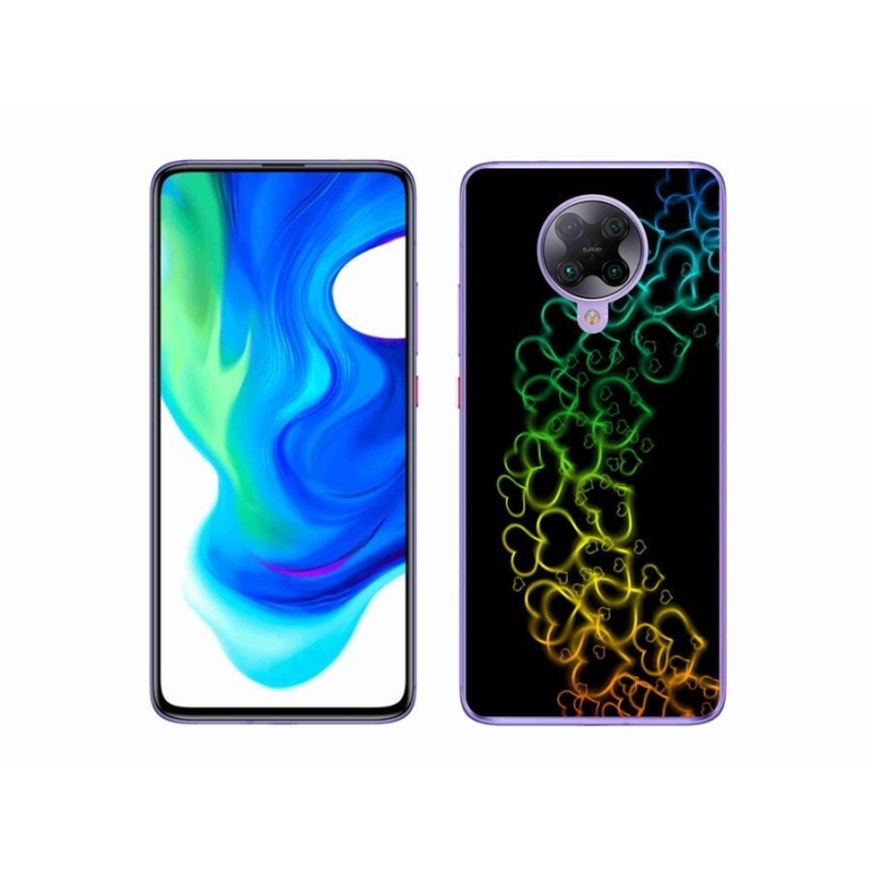 Gél borítás mmCase a Xiaomi Poco F2 Pro számára - színes szívek