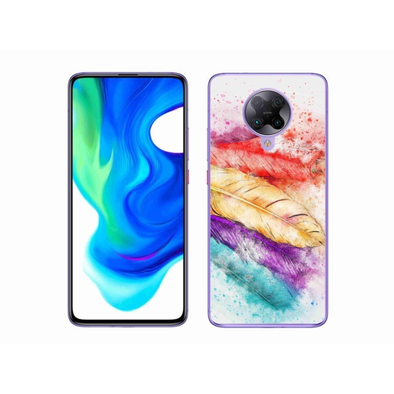 Zselés borítás mmCase a Xiaomi Poco F2 Pro számára - színes tollak
