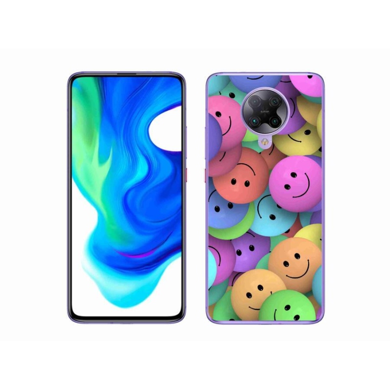 Gél borítás mmCase a Xiaomi Poco F2 Pro számára - színes smiley-k