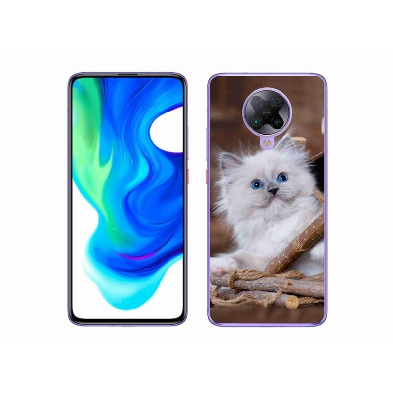 Gél borítás mmCase a Xiaomi Poco F2 Pro számára - fehér cica