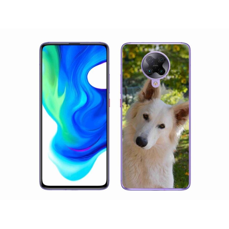 Gél borítás mmCase a Xiaomi Poco F2 Pro számára - fehér Svájci juhász 1