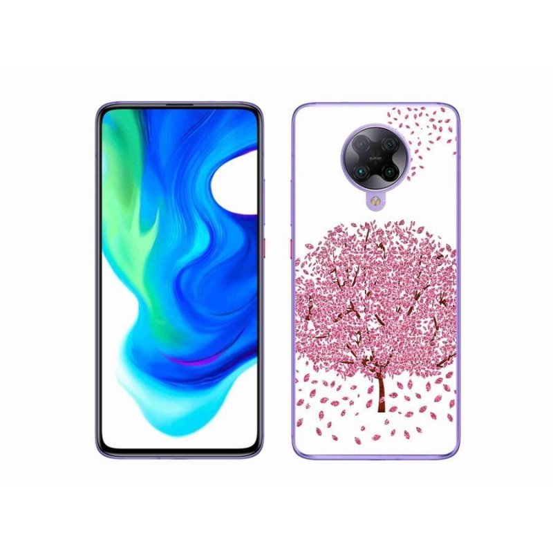 Gél borítás mmCase a Xiaomi Poco F2 Pro számára - rajzfilmfa levelekkel