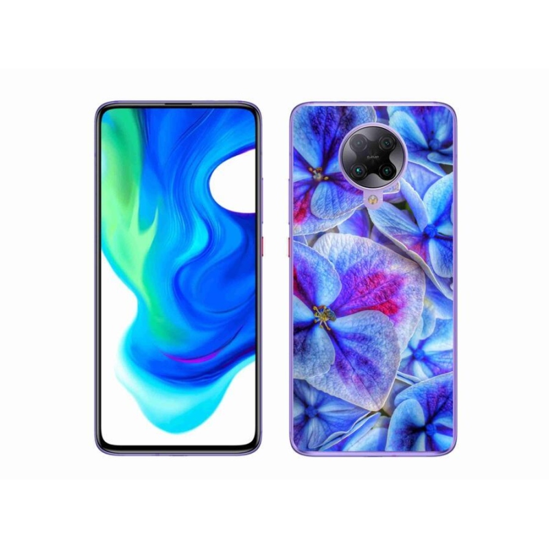 Gél borító mmCase a Xiaomi Poco F2 Pro számára - kék virágok 1