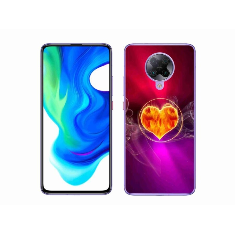Gél borítás mmCase a Xiaomi Poco F2 Pro számára - tüzes szív