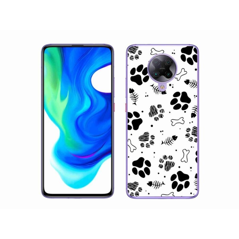 Gél borítás mmCase a Xiaomi Poco F2 Pro számára - kutyamancsok 1