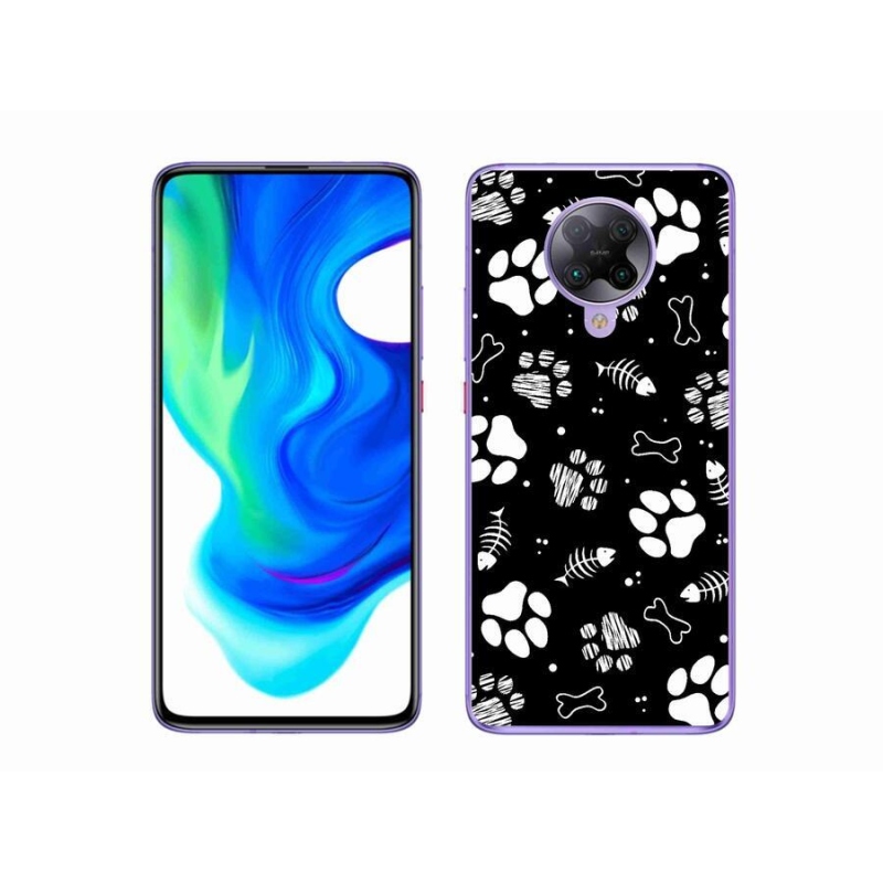 Gél borítás mmCase a Xiaomi Poco F2 Pro számára - kutyamancsok