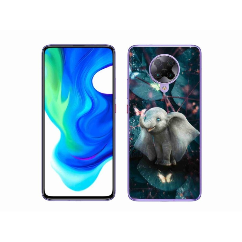 Gél borítás mmCase a Xiaomi Poco F2 Pro számára - aranyos elefánt