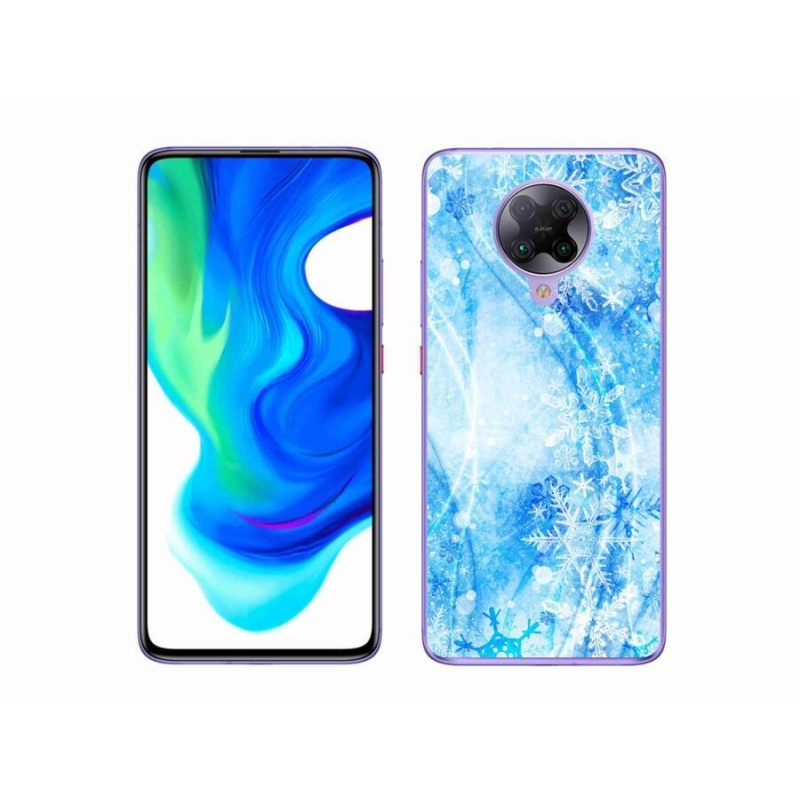Gél borítás mmCase a Xiaomi Poco F2 Pro számára - hópelyhek