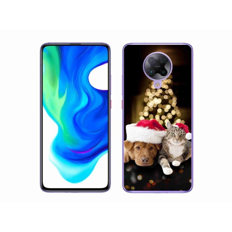Gél borítás mmCase a Xiaomi Poco F2 Pro számára - Karácsonyi kutya és macska