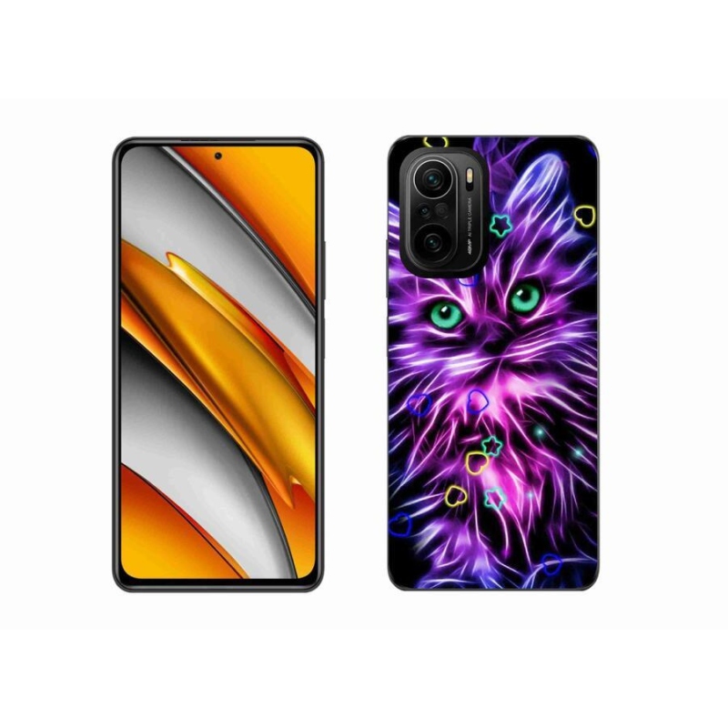 Gél borítás mmCase a Xiaomi Poco F3-hoz - absztrakt macska