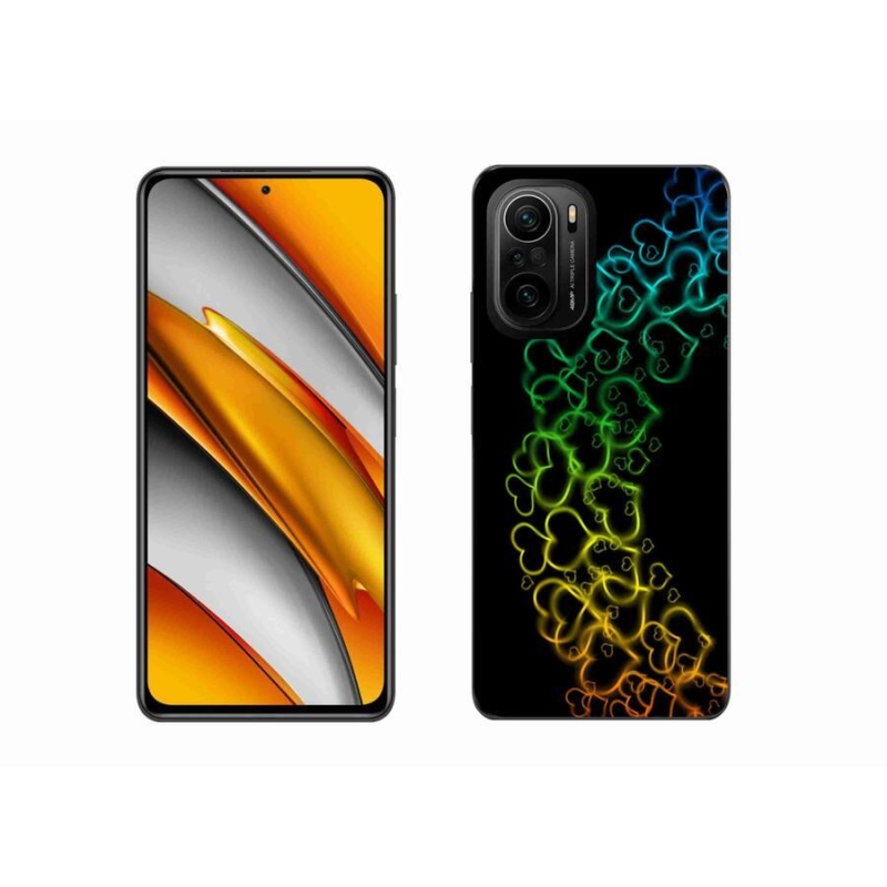 Gél borítás mmCase a Xiaomi Poco F3-hoz - színes szívek
