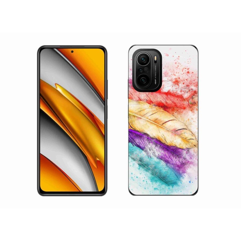 Gél borítás mmCase a Xiaomi Poco F3-hoz - színes tollak