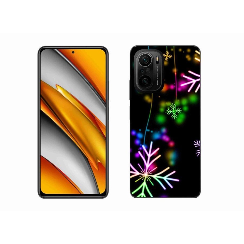 Gél borítás mmCase a Xiaomi Poco F3 készülékhez - színes pelyhekkel