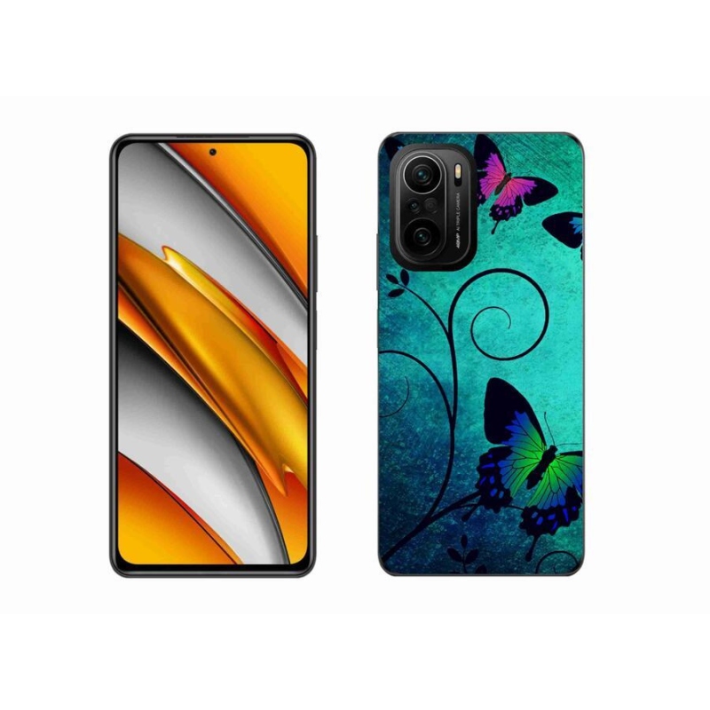 Gél borítás mmCase a Xiaomi Poco F3-hoz - színes pillangók