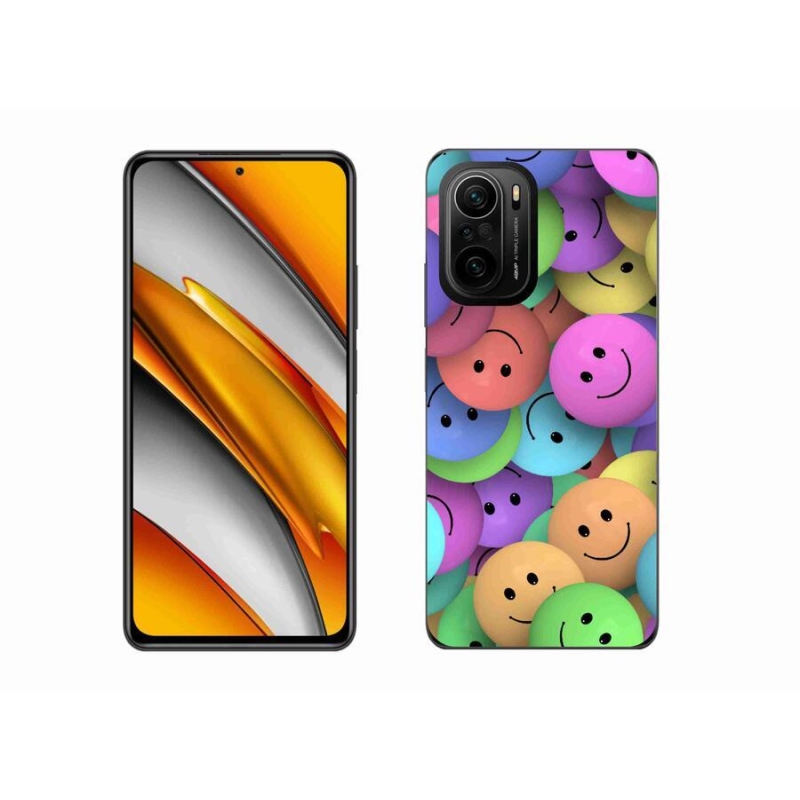 Gél borítás mmCase a Xiaomi Poco F3-hoz - színes smiley-k