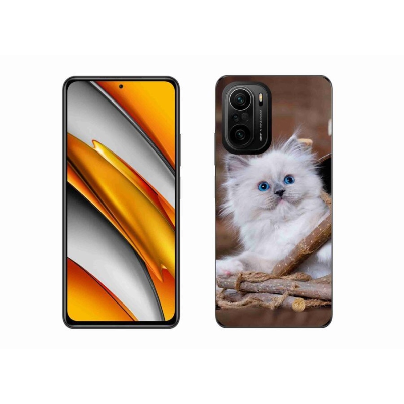 Gél borítás mmCase a Xiaomi Poco F3-hoz - fehér cica