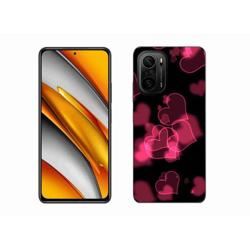 Gél borítás mmCase a Xiaomi Poco F3-hoz - piros szívek