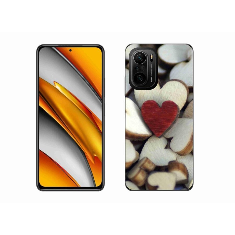 Gél borítás mmCase a Xiaomi Poco F3-hoz - gravírozott piros szív