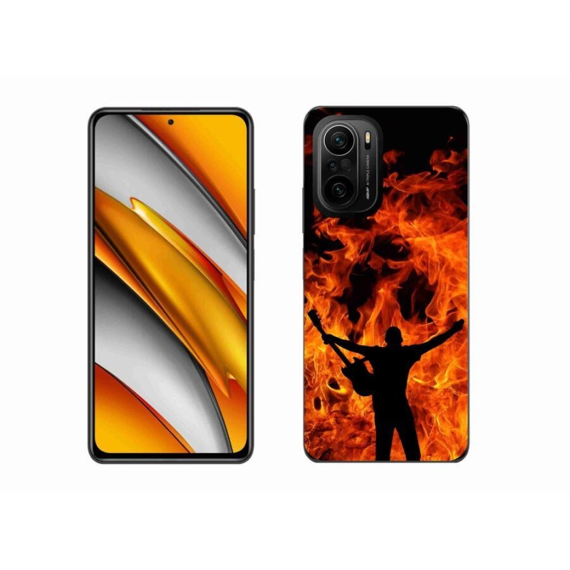 Gélburkolat mmCase a Xiaomi Poco F3 számára - zenész és tűz