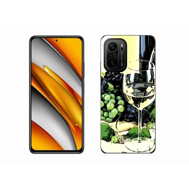 Gél borító mmCase a Xiaomi Poco F3-hoz - pohár bor