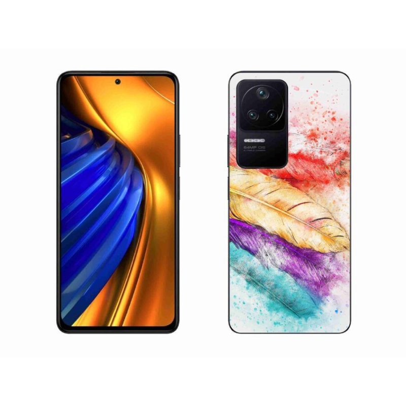 Gél borítás mmCase a Xiaomi Poco F4-hez - színes tollak