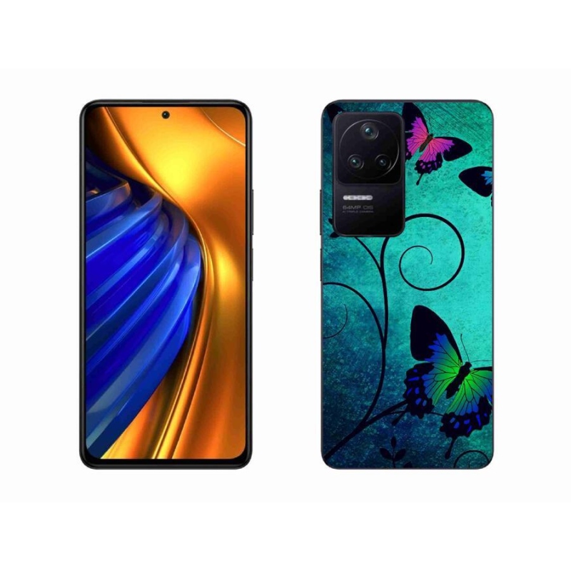 Gél borítás mmCase a Xiaomi Poco F4-hez - színes pillangók