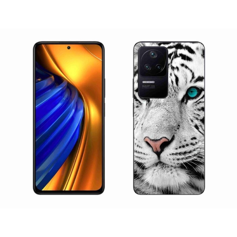 Gél borítás mmCase a Xiaomi Poco F4-hez - fehér tigris