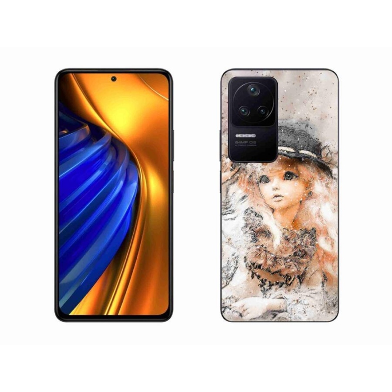 Gél borító mmCase a Xiaomi Poco F4-hez - lány kalapban