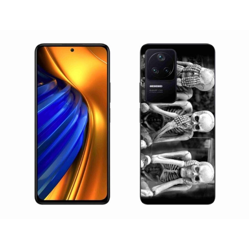Gél borító mmCase a Xiaomi Poco F4-hez - csontvázak