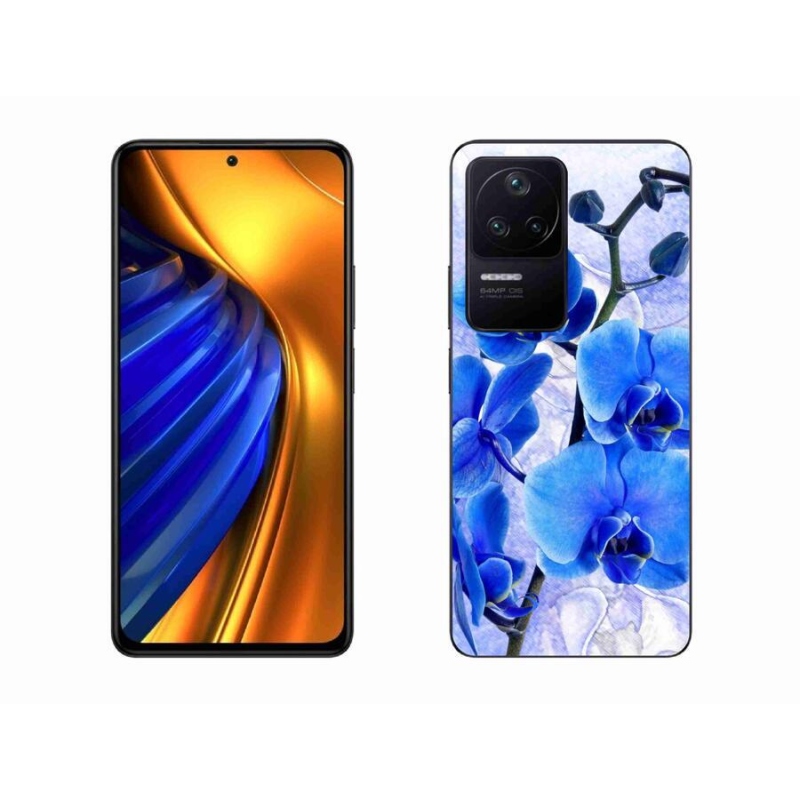 Gél borítás mmCase a Xiaomi Poco F4-hez - kék virágok