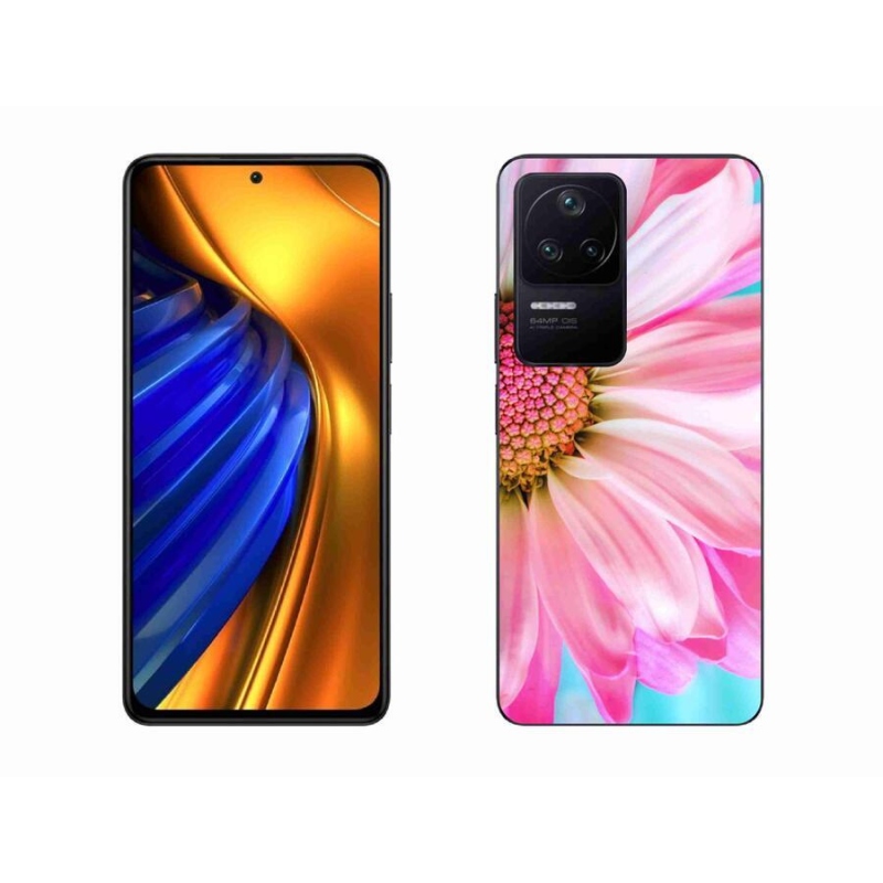 Gél borítás mmCase a Xiaomi Poco F4-hez - rózsaszín virág