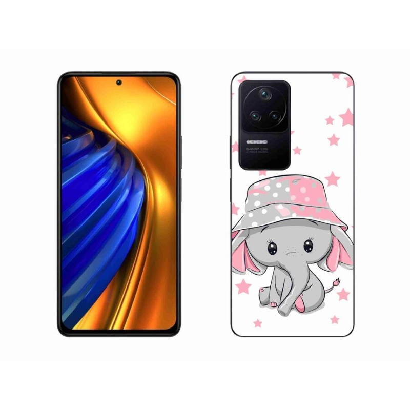 Gél borítás mmCase a Xiaomi Poco F4-hez - rózsaszín elefánt