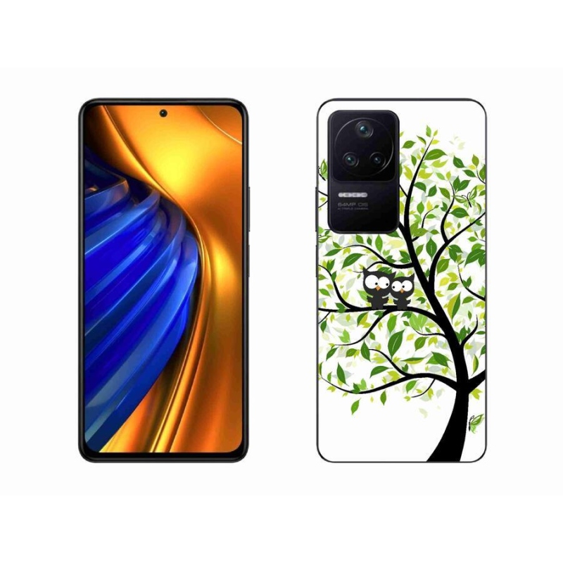 Gél borító mmCase a Xiaomi Poco F4-hez - baglyok a fán