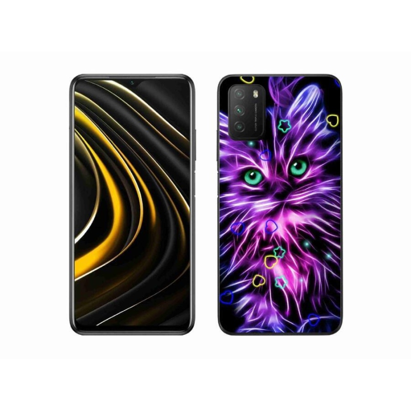 Gél borítás mmCase a Xiaomi Poco M3-hoz - absztrakt macska